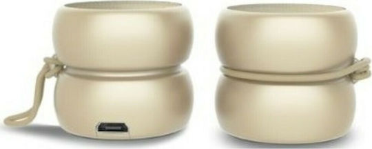 Xoopar Yoyo Stereo Ηχείο Bluetooth 6W με Διάρκεια Μπαταρίας έως 4 ώρες Χρυσό