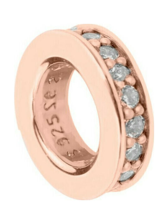 Folli Follie Charm Cu Pietre Din Argint Placat Cu Aur Roz
