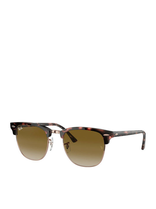 Ray Ban Clubmaster Unisex Γυαλιά Ηλίου με Καφέ ...