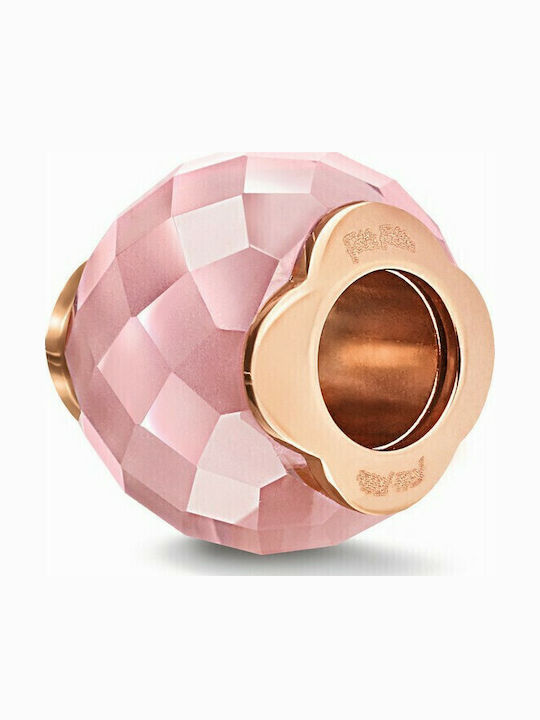 Folli Follie Charm with Stones Gold Plated Silver Pink
