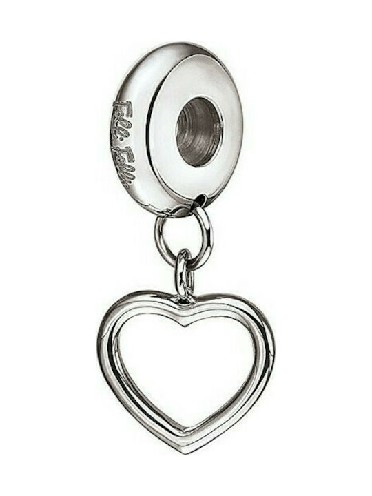 Folli Follie Charm with design Heart from Silver