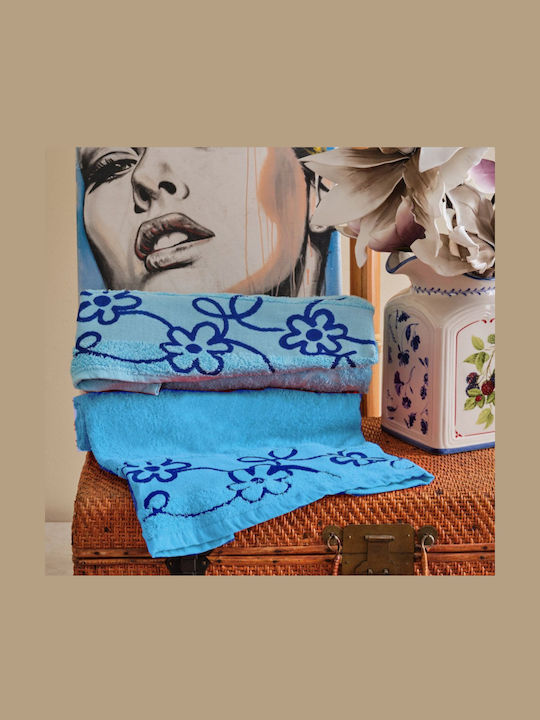 Cokitex Gesichtstuch Floral Border Blau 2 Stück...