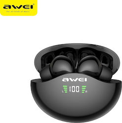 Awei T12P В ухото Bluetooth Handsfree Безжични слушалки със Здравина за Спорт и Калъф за Зареждане Черна