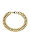 Art Collection Chain Hand Cuban made of Steel Gold-plated Length 22cm