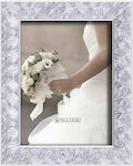 Slevori Roses Tabletop Rectangle Wedding Crown Case / Photo Frame Ασημί-Καφέ 25x20cm