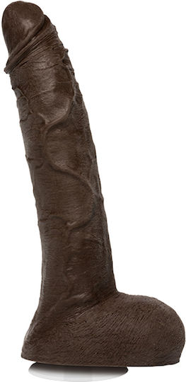 Vac U Lock Jason Luv Ultraskyn Cock With Removable Suction Cup Ρεαλιστικό Dildo με Όρχεις και Βεντούζα Chocolate 25cm