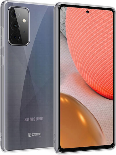 Crong Slim Umschlag Rückseite Silikon 0.8mm Transparent (Galaxy A72)