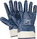 Galaxy NBR Cotton Safety Glofe Nitrile Blue