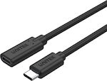 Unitek USB 3.2 Cable USB-C male - USB-C female 100W Black 0.5m (C14086BK)