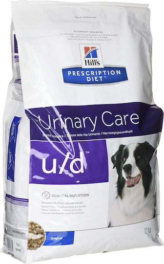 Hill's Hill's Prescription Diet u/d 12kg Trockenfutter für erwachsene Hunde mit Brauner Reis