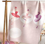 Saint Clair Ballerinas Kids Beach Towel Pink 155x75cm