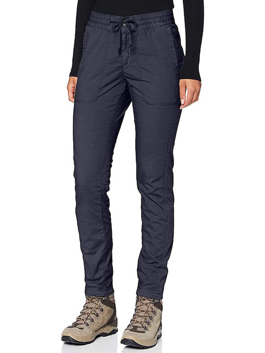 Elevated Women's Fabric Trousers Regular Fit Navy Blue