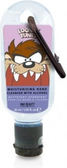 Mad Beauty Clip & Clean Looney Tunes Moisturising Hand Sanitizer Gel 30ml Aloe Vera
