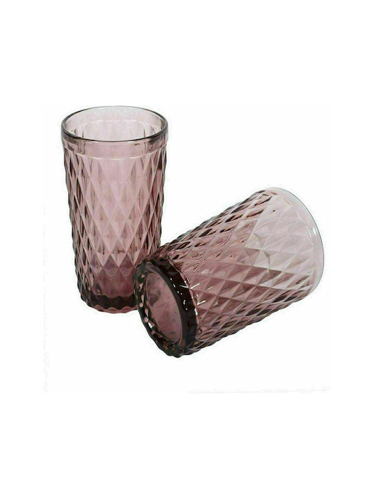 Fylliana Glass Set made of Glass in Pink Color 6pcs