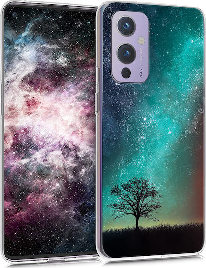 KWmobile Cosmic Nature Umschlag Rückseite Silikon Mehrfarbig (OnePlus 9)