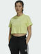 Adidas Adicolor Essentials Women's Athletic Crop Top Short Sleeve Yellow