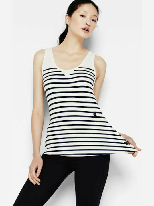 G-Star Raw Women's Summer Blouse Sleeveless Striped White