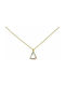 Excite-Fashion Necklace Monogram from Gold Plated Silver with Zircon