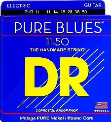 DR Set of Pure Nickel Strings for Electric Guitar Pure Blues 11 - 50"