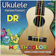 DR Σετ Nylon Χορδών 24 - 36" για Γιουκαλίλι Multi Color UMCSC Ukulele