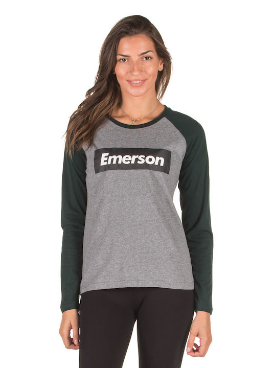 Emerson Women's Blouse Long Sleeve Gray