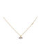 Excite-Fashion Grecian Chic Necklace Eye from Gold Plated Silver with Zircon