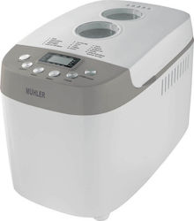 Muhler Bread Maker 850W with Container Capacity 1500gr and 15 Baking Programs