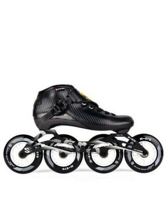 Micro Dynamic Speed Skate Inline Rollers Μαύρα Ενηλίκων