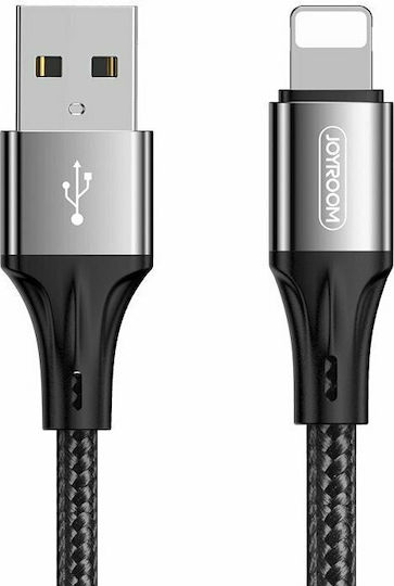 Joyroom S-1530N1 Geflochten USB-A zu Lightning Kabel Schwarz 1.5m