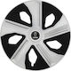 Jestic Car Hubcap Set Luna Ring Mix with Saab Emblem 15" 4pcs Silver