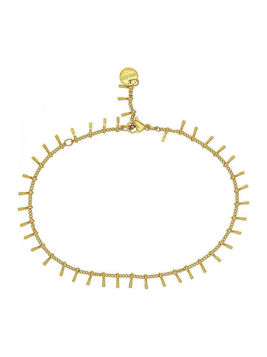 Excite-Fashion Gold Plated Steel Anklet from Steel