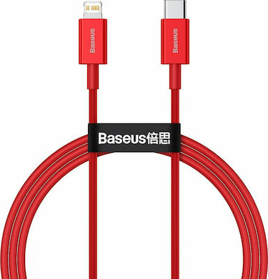 Baseus Superior USB-C la Cablu Lightning 20W Roșu 1m (CATLYS-A09)