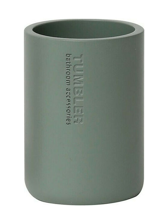 Eurocasa Resin Cup Holder Countertop Green Λαδί