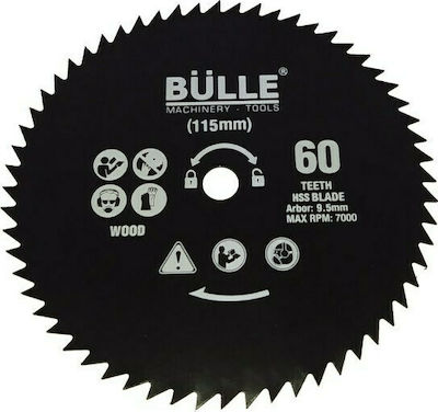 Bulle 64288 Disc de tăiere Lemn 115mm cu 60 dinți 1buc