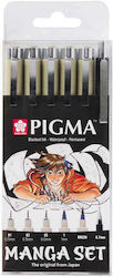 Sakura Pigma Micron Μαρκαδόροι Σχεδίου Μαύροι Σ...