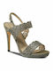 Menbur Stoff Damen Sandalen in Gray Farbe