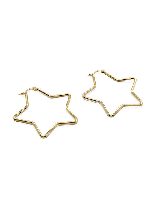 AMORINO STAR-BG earrings in steel gold