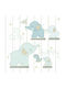 Loukianos Wallpapers Kids Wallpaper Fabric Mondo Baby Ελεφαντάκια 38 Blue L53xH1005εκ.