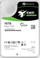 Seagate Exos X18 16TB HDD Σκληρός Δίσκος 3.5" SATA III 7200rpm για NAS / Server