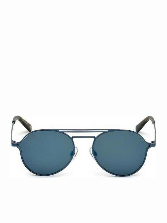 Web Sonnenbrillen mit Blau Rahmen und Blau Linse WE0230 90X