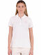 Women's Polo Blouse Short Sleeve White