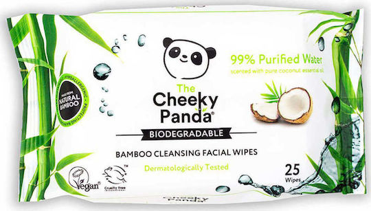 The Cheeky Panda Bamboo Cleansing Facial Wipes Μαντηλάκια Καθαρισμού Προσώπου 25τμχ