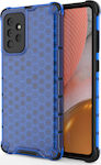 Hurtel Honeycomb Plastic Back Cover Blue (Galaxy A72)