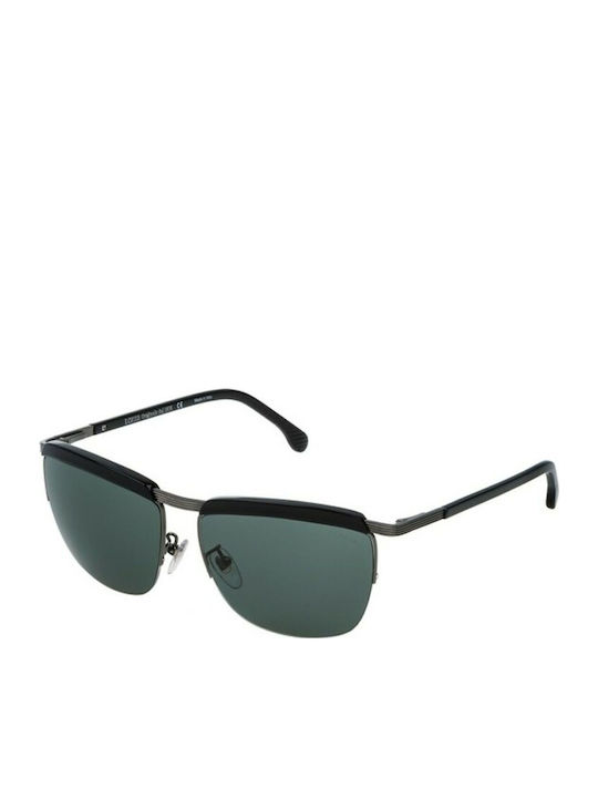Lozza Unisex Sonnenbrille mit Gray Metall Gestell und Grün Linse