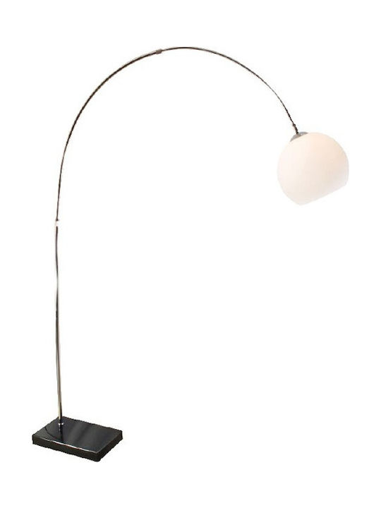 Floor Lamp H200cm. with Socket for Bulb E27 Silver