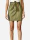 Edward Jeans Chanton Τζιν Ψηλόμεση Midi Φούστα σε Πράσινο χρώμα