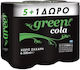 Green Cola Stevia Cola mit Kohlensäure, Zuckerfrei in Kiste 6x330ml
