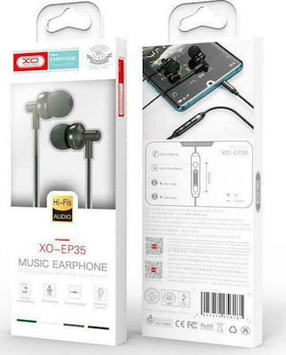 XO EP35 Metal In-ear Handsfree με Βύσμα 3.5mm Μαύρο