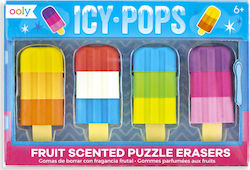 Ooly Eraser Set for Pencil and Pen Aromatic Ice Cream Granita 4pcs