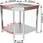 GGMgastro Masă din oțel inoxidabil L100xl60xH87cm